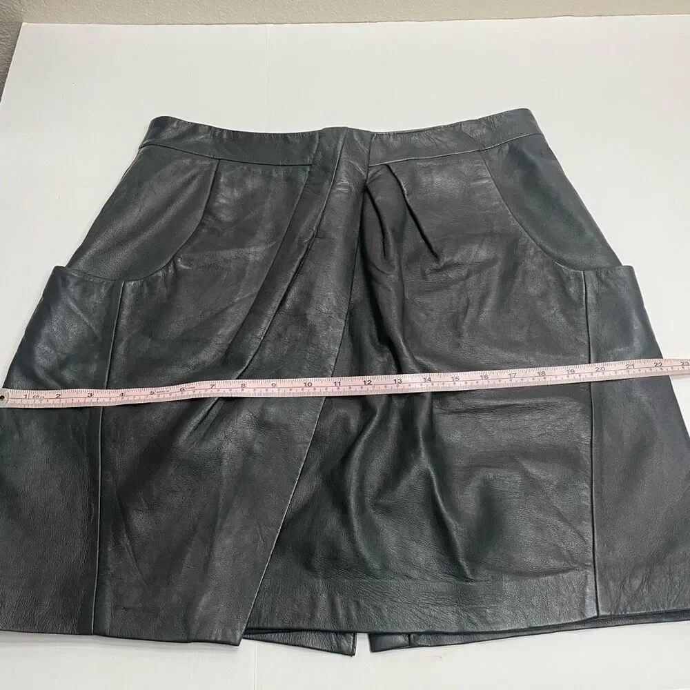 Halogen Genuine Leather Skirt Black Size 12P